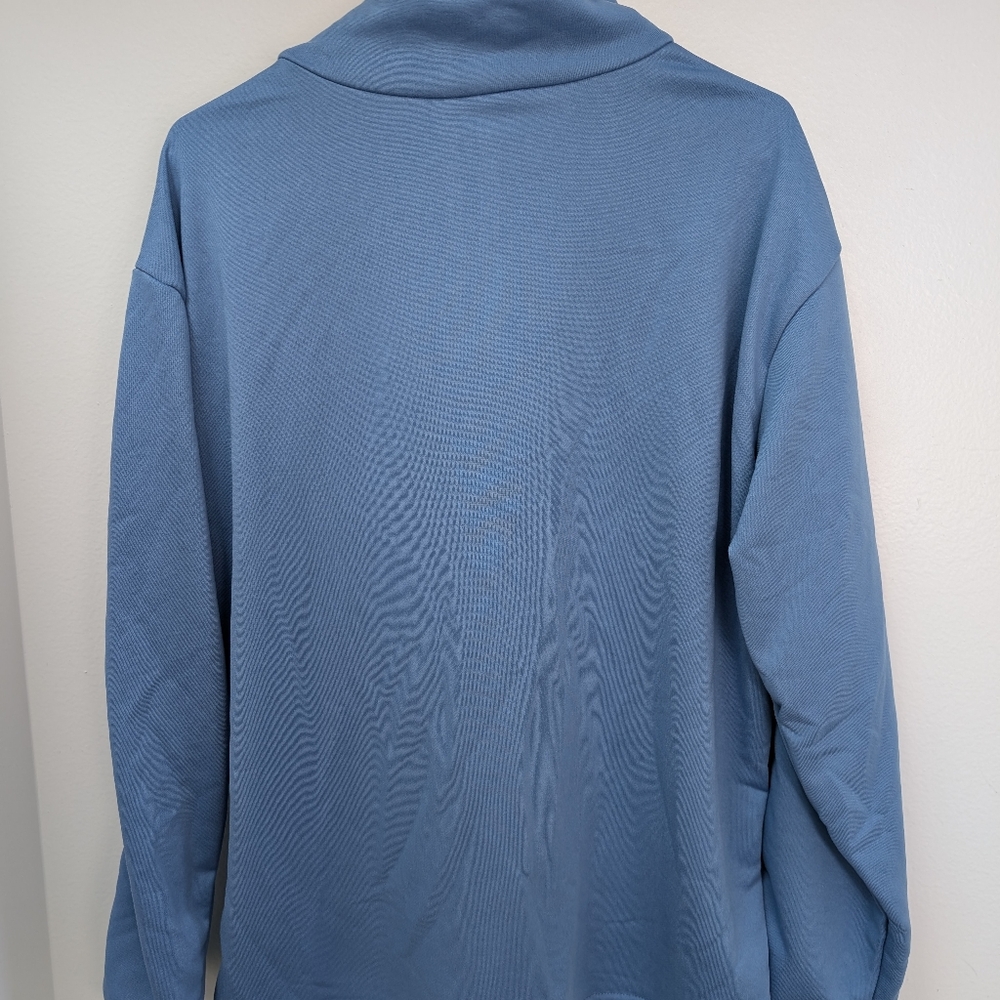 Men's Blue Half-Zip Fleece Pullover Size 3XL - Picture 2 of 4